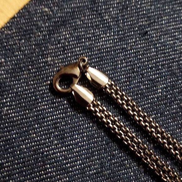 PARKLANE crystal necklace pendant tassel necklace hematite - Picture 6 of 11